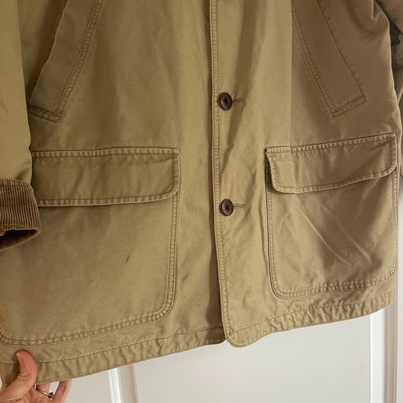 Vintage L.L. Bean Khaki Chore Coat - XL - Picture 2 of 6